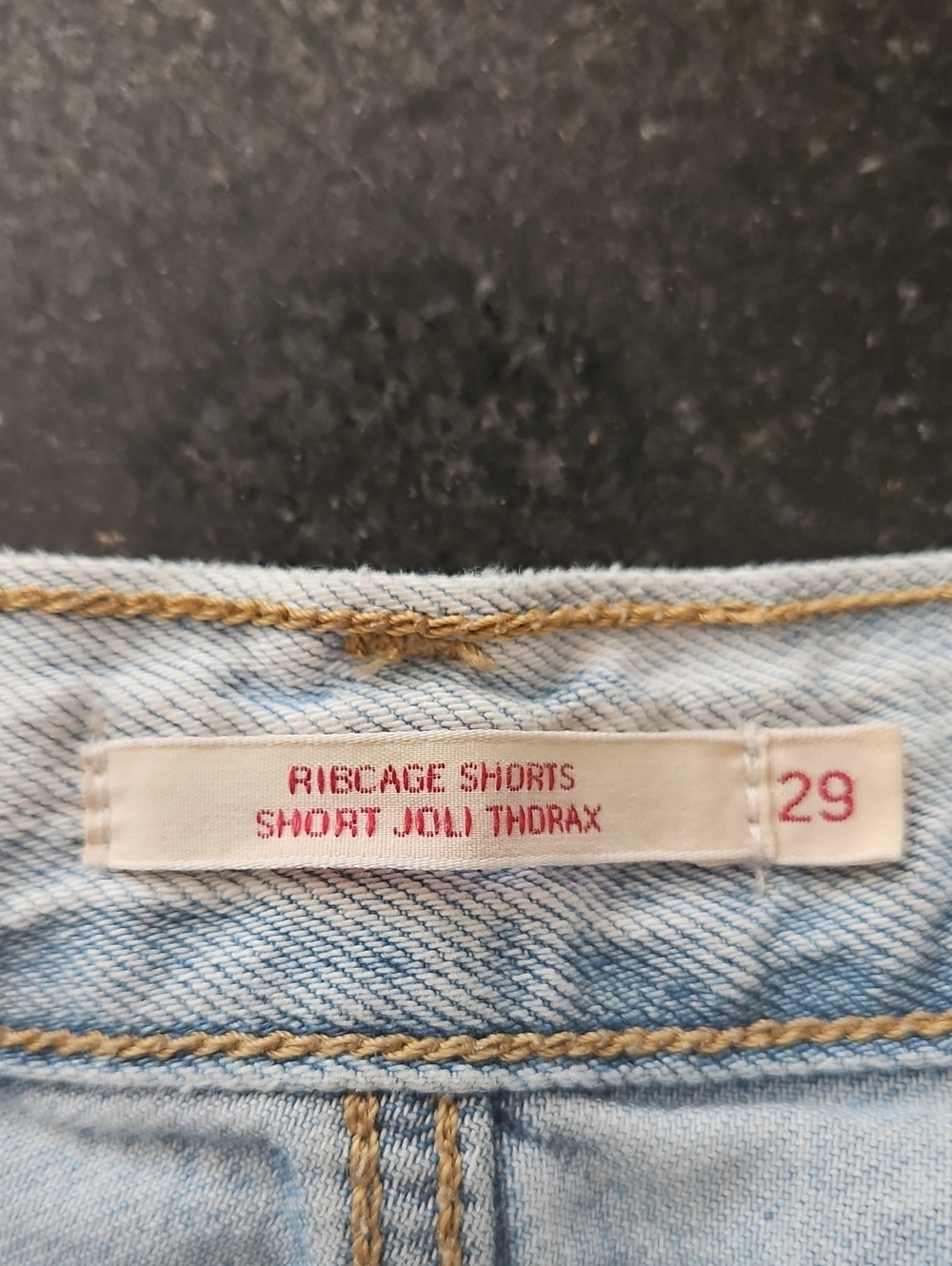 Levi's Ribcage High Rise Pleated Shorts 29 In Light Blue - Picture 7 of 16
